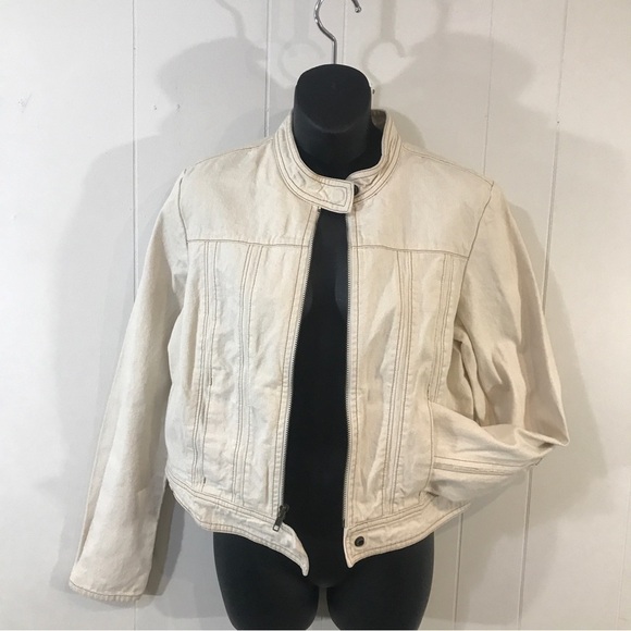 Gap Cream Jean Jacket Vintage 100% Cotton size Small - Picture 3 of 7